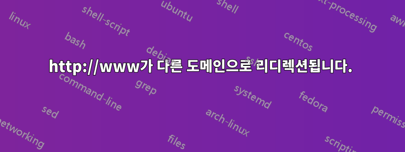 http://www가 다른 도메인으로 리디렉션됩니다.