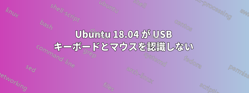 Ubuntu 18.04 が USB キーボードとマウスを認識しない