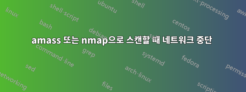 amass 또는 nmap으로 스캔할 때 네트워크 중단