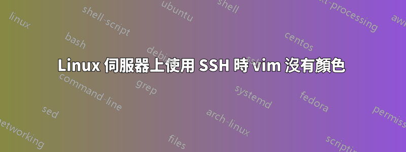 Linux 伺服器上使用 SSH 時 vim 沒有顏色