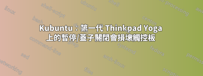 Kubuntu：第一代 Thinkpad Yoga 上的暫停/蓋子關閉會損壞觸控板