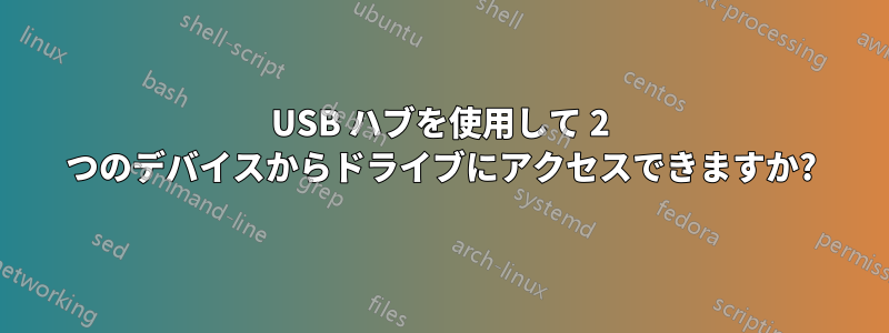 USB ハブを使用して 2 つのデバイスからドライブにアクセスできますか?