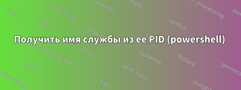 Получить имя службы из ее PID (powershell)