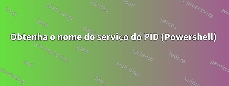 Obtenha o nome do serviço do PID (Powershell)