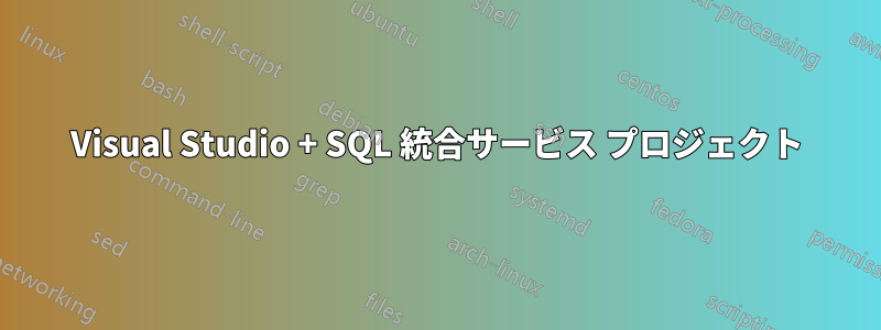 Visual Studio + SQL 統合サービス プロジェクト