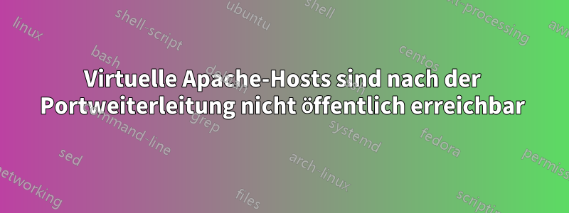 Virtuelle Apache-Hosts sind nach der Portweiterleitung nicht öffentlich erreichbar