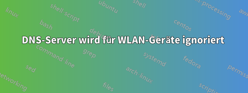 DNS-Server wird für WLAN-Geräte ignoriert