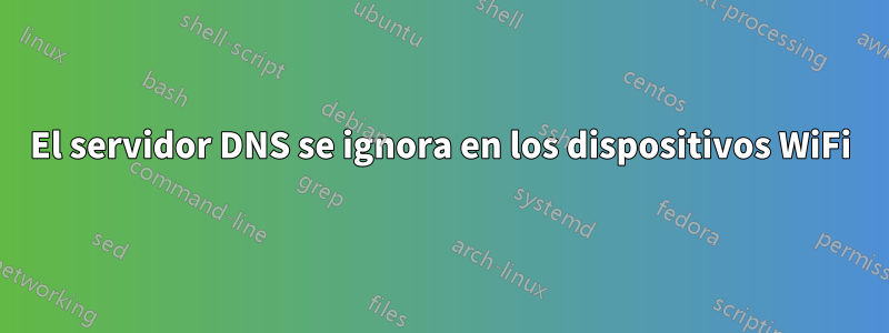 El servidor DNS se ignora en los dispositivos WiFi