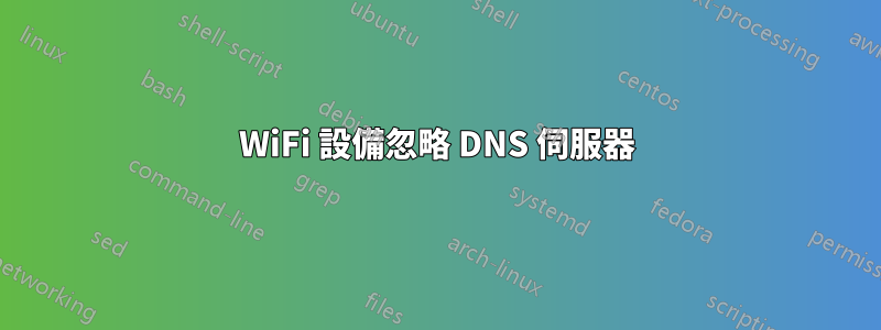 WiFi 設備忽略 DNS 伺服器