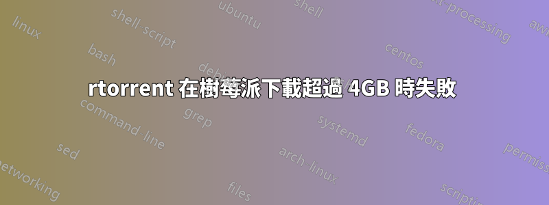 rtorrent 在樹莓派下載超過 4GB 時失敗