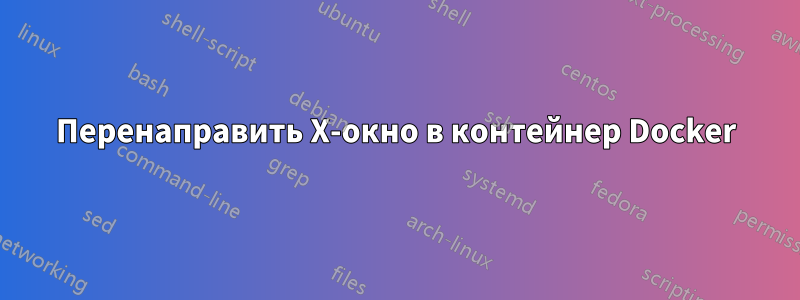 Перенаправить X-окно в контейнер Docker