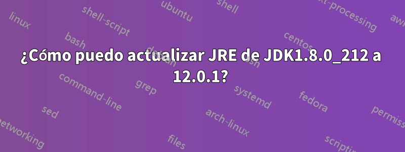 ¿Cómo puedo actualizar JRE de JDK1.8.0_212 a 12.0.1?