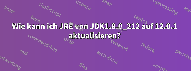 Wie kann ich JRE von JDK1.8.0_212 auf 12.0.1 aktualisieren?