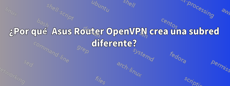 ¿Por qué Asus Router OpenVPN crea una subred diferente?