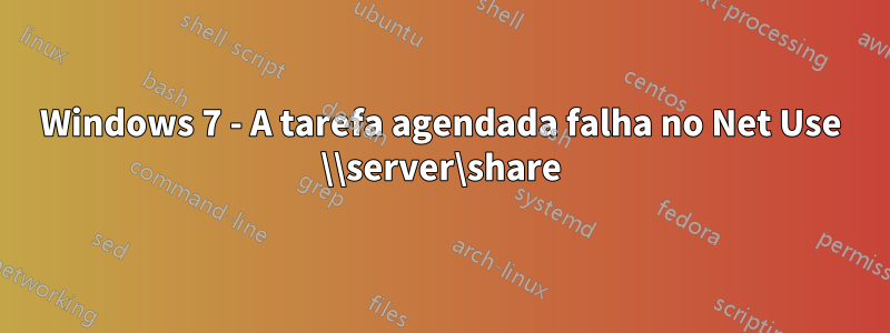 Windows 7 - A tarefa agendada falha no Net Use \\server\share