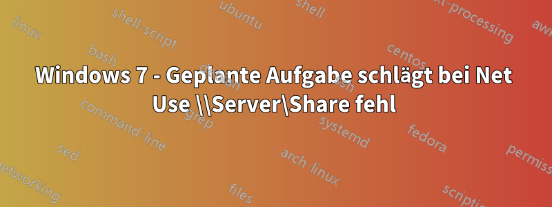 Windows 7 - Geplante Aufgabe schlägt bei Net Use \\Server\Share fehl
