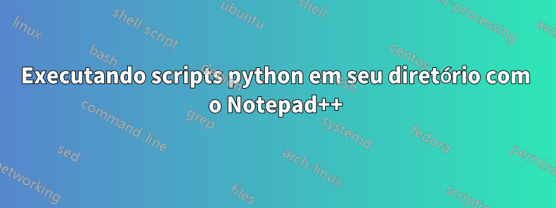 Executando scripts python em seu diretório com o Notepad++