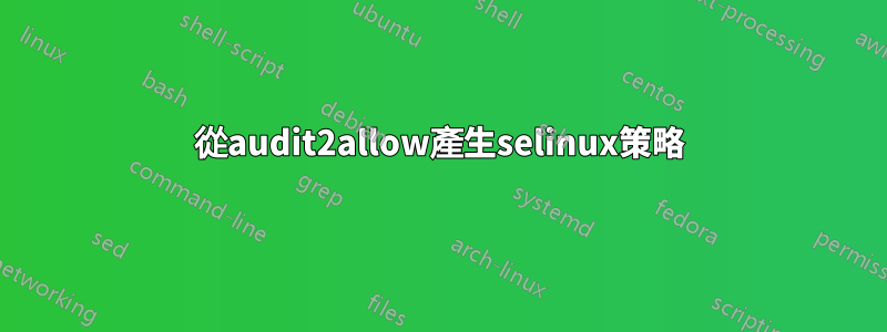 從audit2allow產生selinux策略