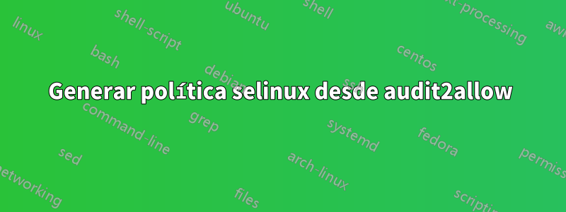 Generar política selinux desde audit2allow