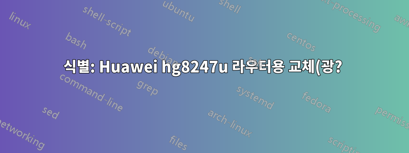 식별: Huawei hg8247u 라우터용 교체(광?) 케이블