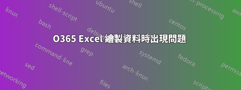 O365 Excel 繪製資料時出現問題