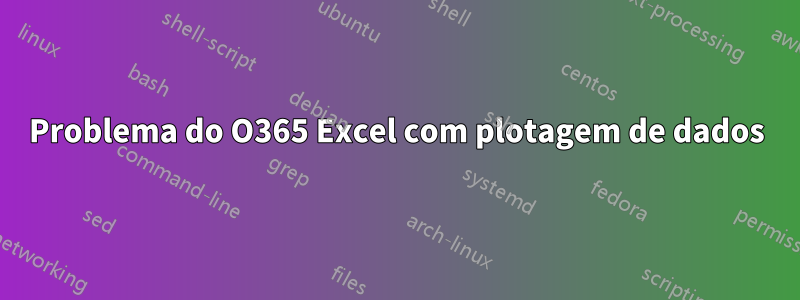 Problema do O365 Excel com plotagem de dados