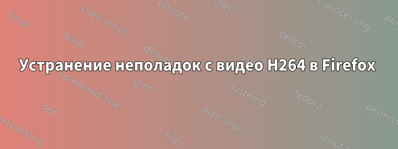 Устранение неполадок с видео H264 в Firefox