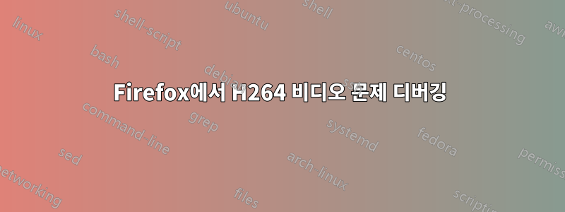 Firefox에서 H264 비디오 문제 디버깅