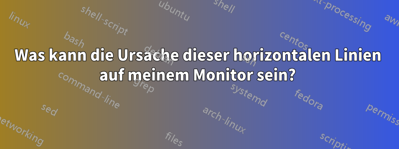 Was kann die Ursache dieser horizontalen Linien auf meinem Monitor sein?