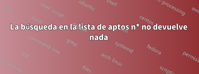 La búsqueda en la lista de aptos n* no devuelve nada