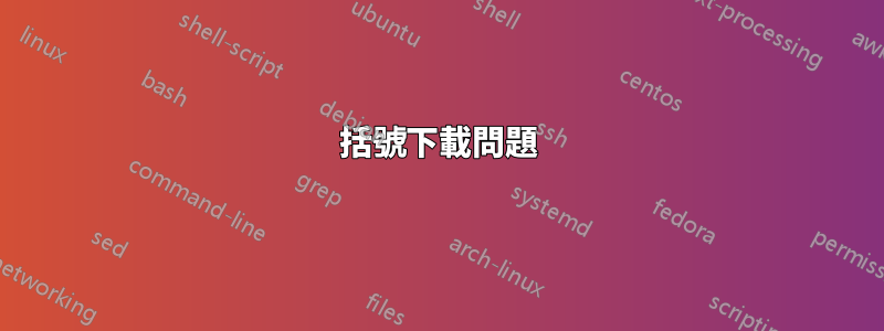 括號下載問題