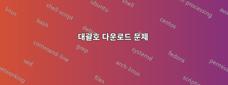 대괄호 다운로드 문제