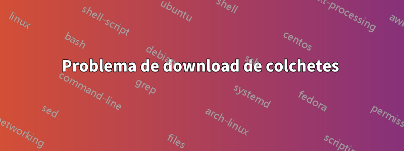 Problema de download de colchetes