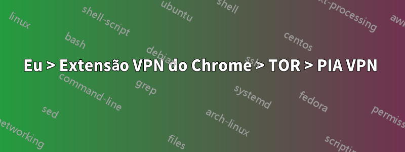 Eu > Extensão VPN do Chrome > TOR > PIA VPN