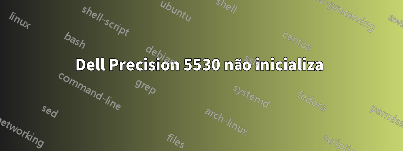 Dell Precision 5530 não inicializa