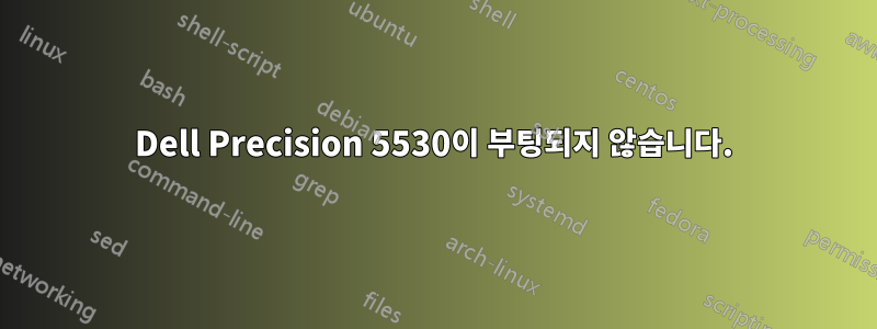 Dell Precision 5530이 부팅되지 않습니다.