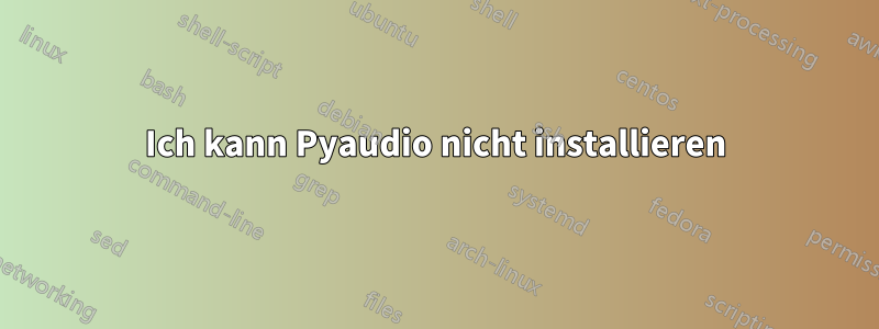 Ich kann Pyaudio nicht installieren