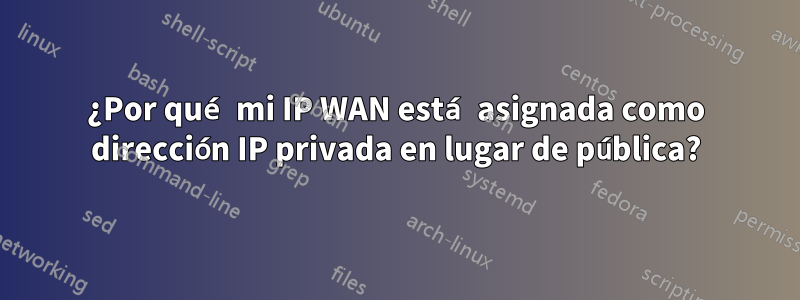 ¿Por qué mi IP WAN está asignada como dirección IP privada en lugar de pública?