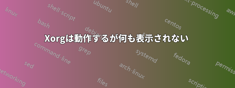 Xorgは動作するが何も表示されない