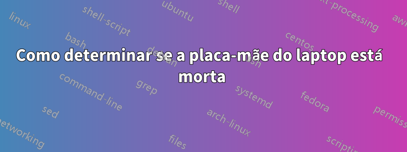 Como determinar se a placa-mãe do laptop está morta