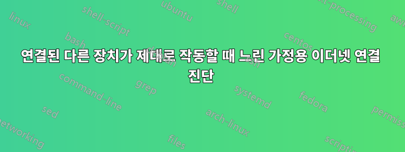 연결된 다른 장치가 제대로 작동할 때 느린 가정용 이더넷 연결 진단