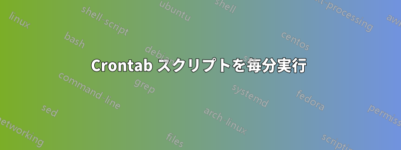 Crontab スクリプトを毎分実行