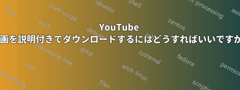 YouTube 動画を説明付きでダウンロードするにはどうすればいいですか? 