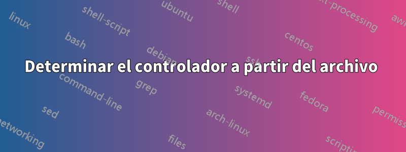 Determinar el controlador a partir del archivo