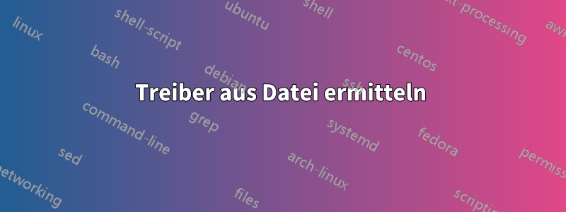 Treiber aus Datei ermitteln