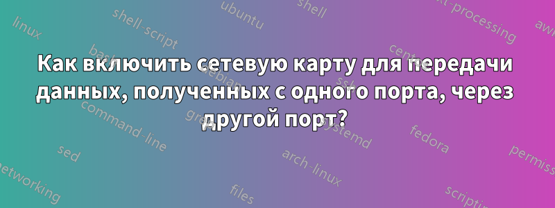 Как включить сетевую карту для передачи данных, полученных с одного порта, через другой порт?