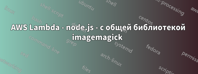 AWS Lambda - node.js - с общей библиотекой imagemagick 