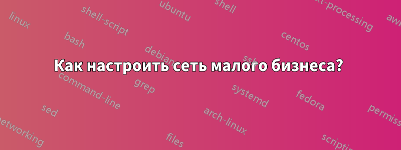 Как настроить сеть малого бизнеса?