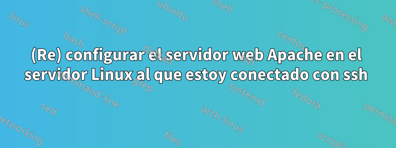 (Re) configurar el servidor web Apache en el servidor Linux al que estoy conectado con ssh