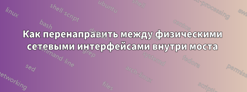 Как перенаправить между физическими сетевыми интерфейсами внутри моста